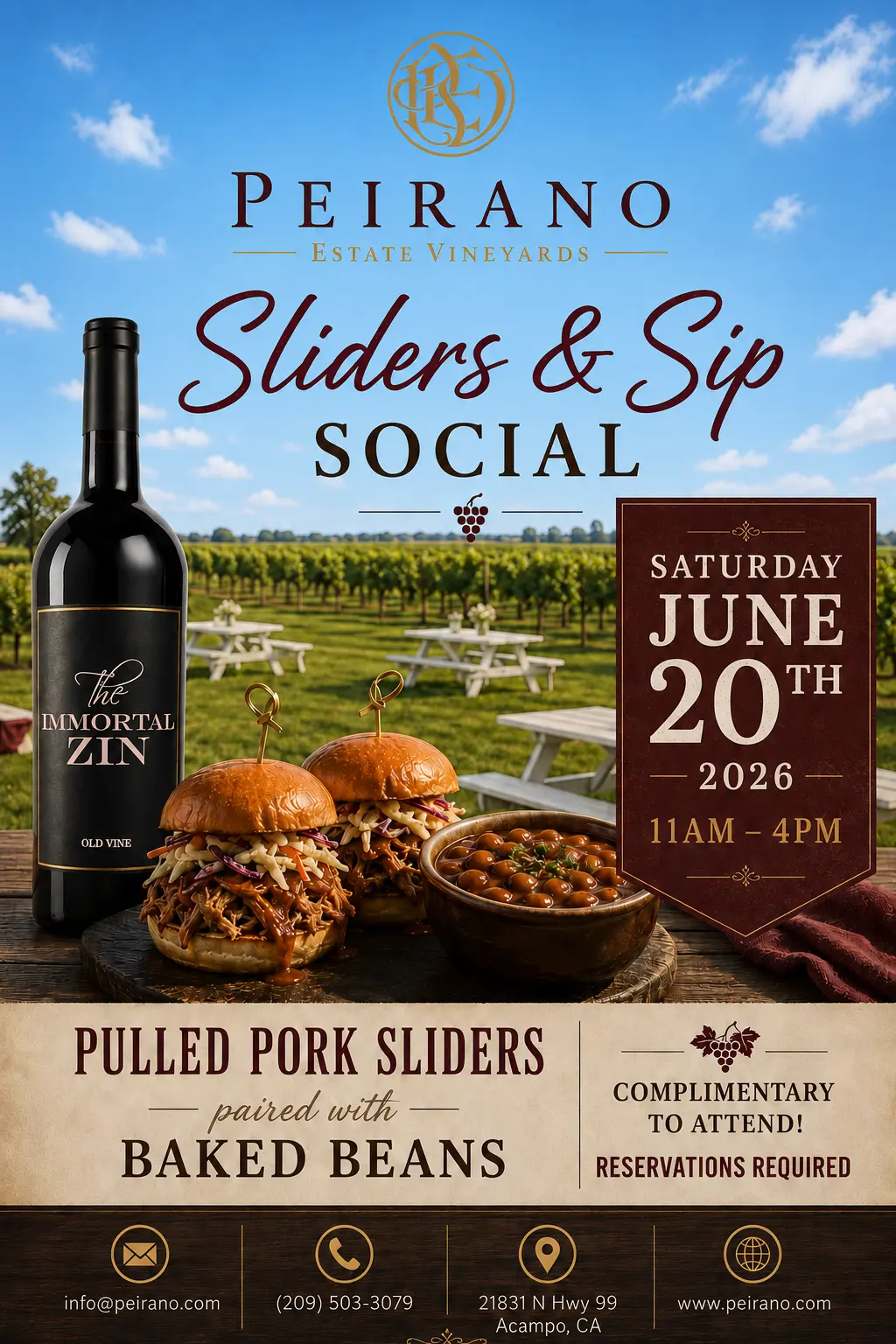 Sliders and Sip Social invite